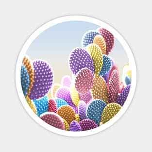 Pastel Cactus: Surreal photo in bright confetti colors Magnet